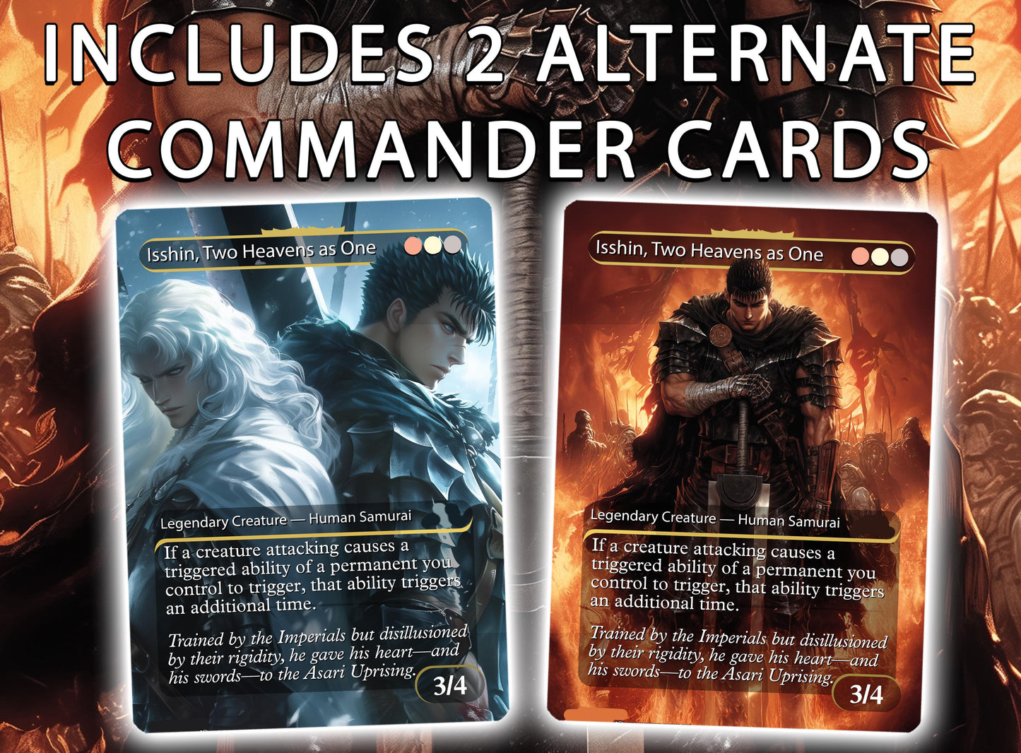 Berserk Fan Deck – Isshin Commander Deck - Anime Proxy – EDH 99.95+ Cards – Custom Fan Deck