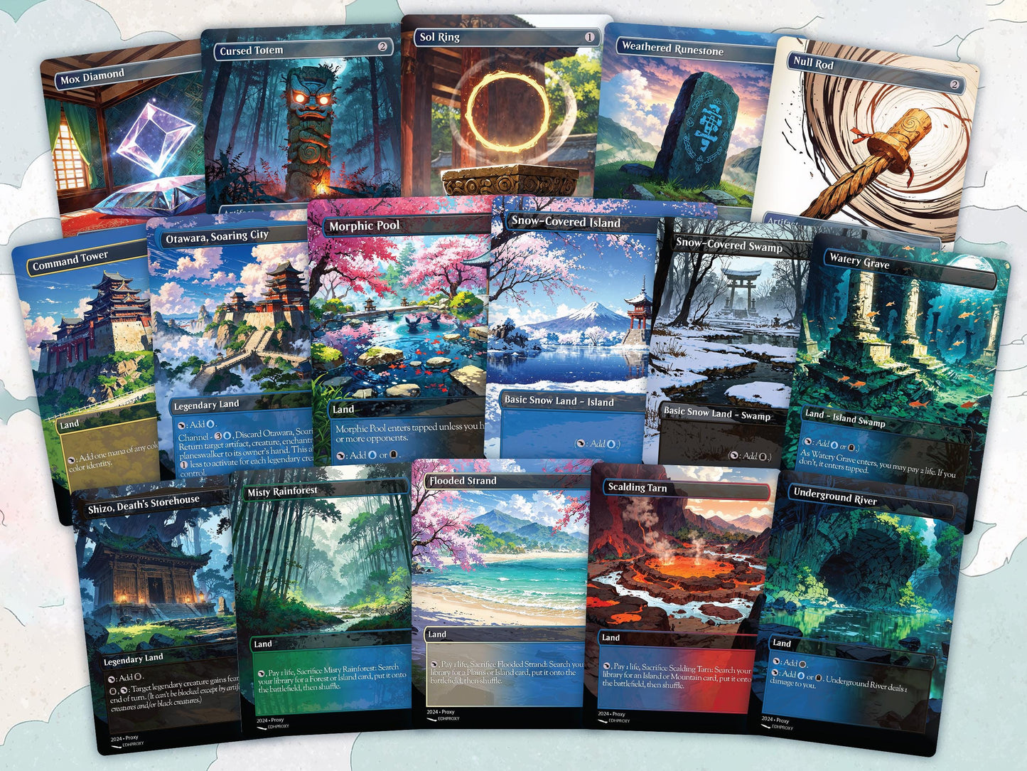 Yuriko Commander Deck Anime Style Custom MTG Cards Proxy EDH Premium High-Quality Ready to Play cEDH Beginner Friendly 99.95+ Cards