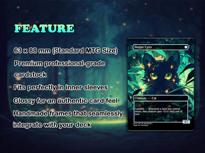 Arahbo Cat Tribal EDH Proxy Deck | Anime Custom Art, Foil Options, Custom Commander Deck + 14 Chibi Tokens