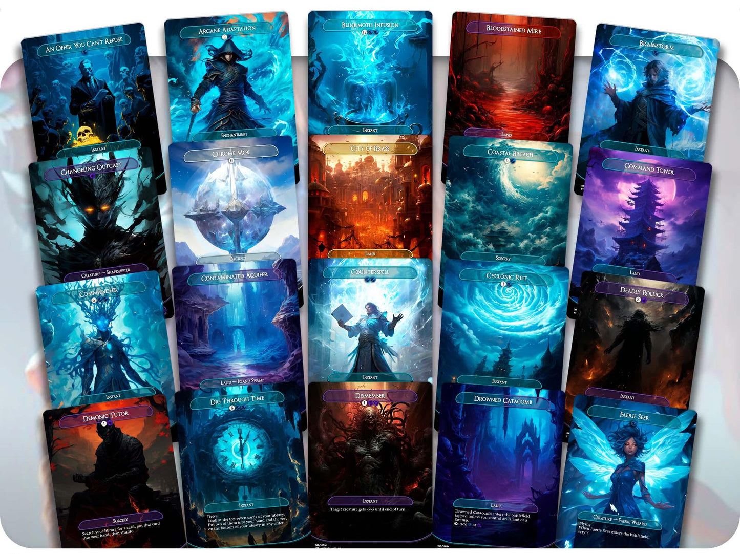 Yuriko Ninja Tribal - 100 Proxy Cards - Commander EDH Deck - High Quality Altered Cards - Full ManaFlame Deck