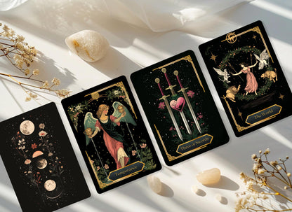 Arcane Moon Tarot Deck, Tarot Card Deck, Tarot Deck with Guidebook, 78 Card Tarot Cards, Custom Tarot Deck