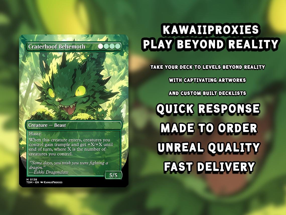 Chibi Anime MTG Deck EDH Tymna and Kodama Premium Quality Proxy 100+ Cards