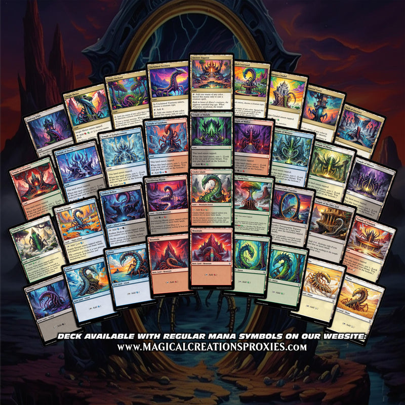 Sliver Tribal Commander Deck - High Quality MTG Proxies for Commander EDH, Full 100 Card Ready to Play Deck with Custom Art + 8 Bonus Cards