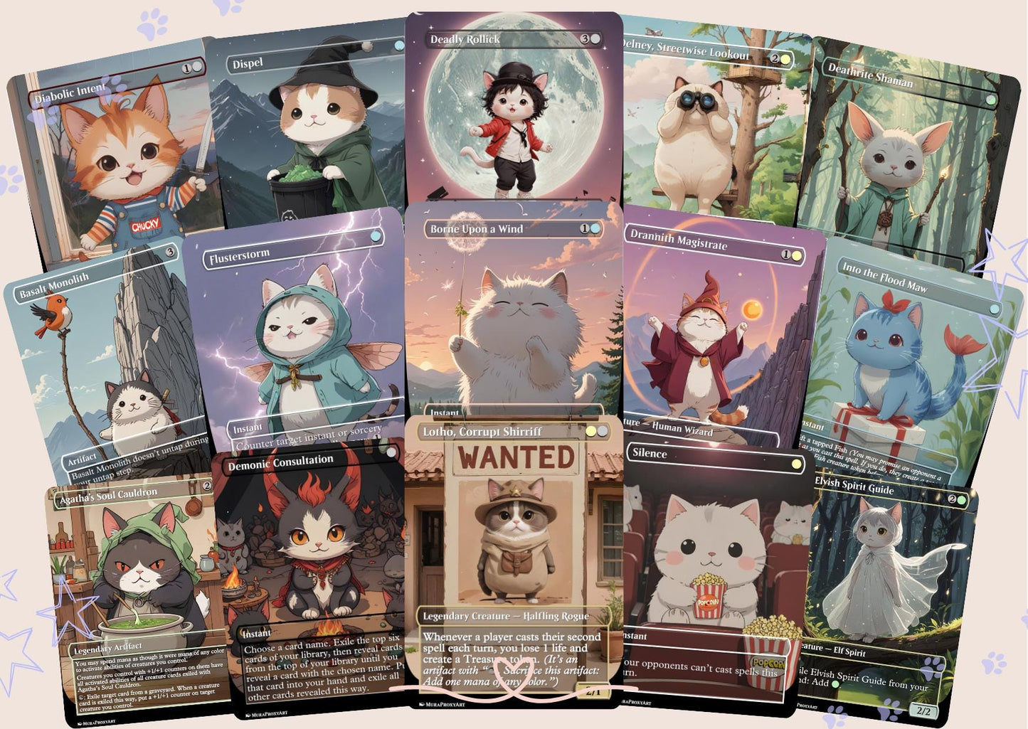 Tymna x Thrasios Proxy cEDH Commander Deck, 100 Cards + 8 Free Tokens | Cute Custom Full Art | MuraProxyArt