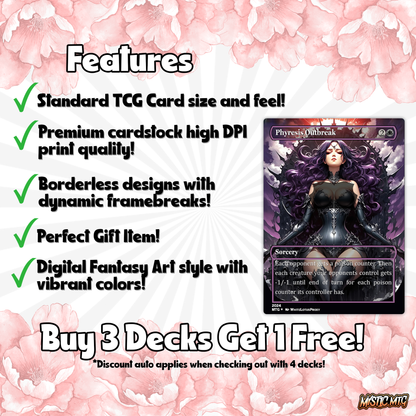 Atraxa INFECT Anime Waifu Ready to Play Proxy Commander Deck Custom Proxy EDH Phyrexian Tribal English High Quality Cards