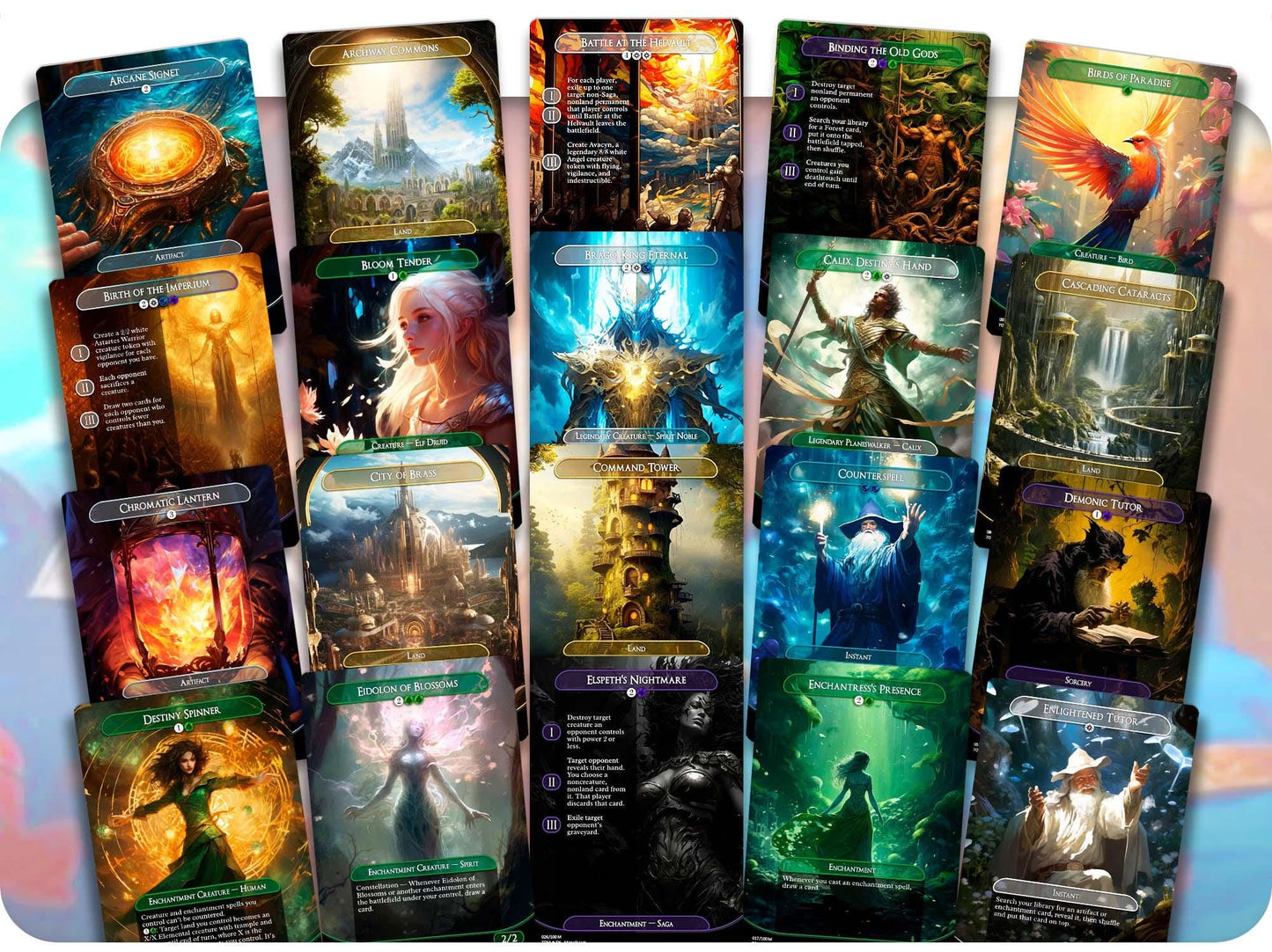 Tom Bombadil Sagas - 100 Proxy Cards - Commander EDH Deck - High Quality Altered Cards - Full ManaFlame Deck