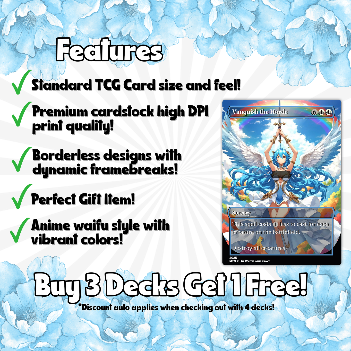 Aurelia Angels Extra Combats Anime Waifu Proxy Commander Deck Custom Proxy EDH Angel English High Quality Cards