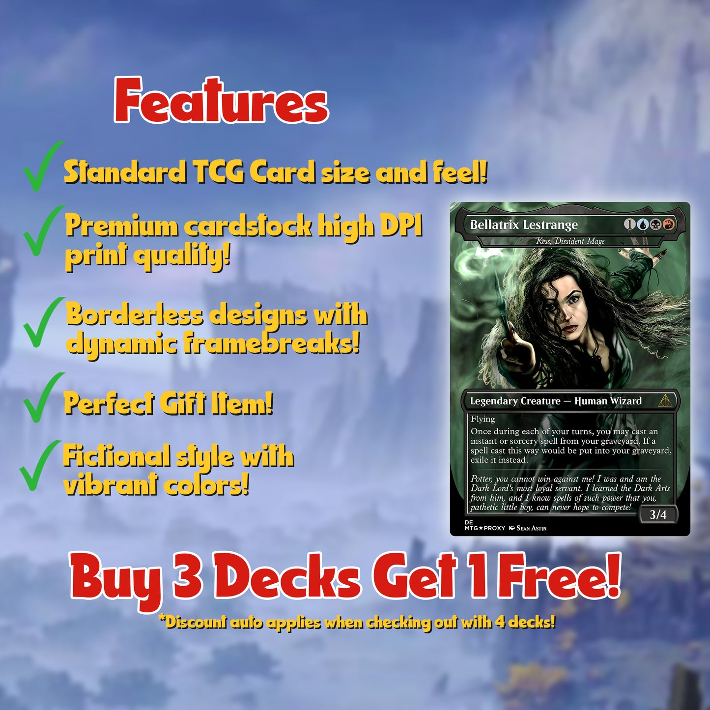 Mystic MTG | Voldemort’s Legion – Custom Commander EDH Deck – 100+ Cards | Magic-Inspired Proxy