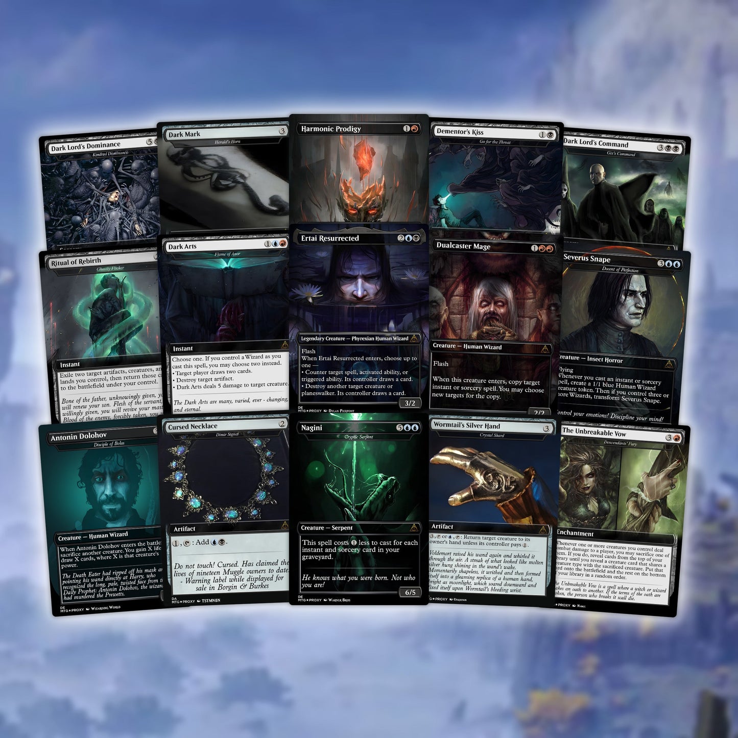 Mystic MTG | Voldemort’s Legion – Custom Commander EDH Deck – 99.95+ Cards | Magic-Inspired Proxy