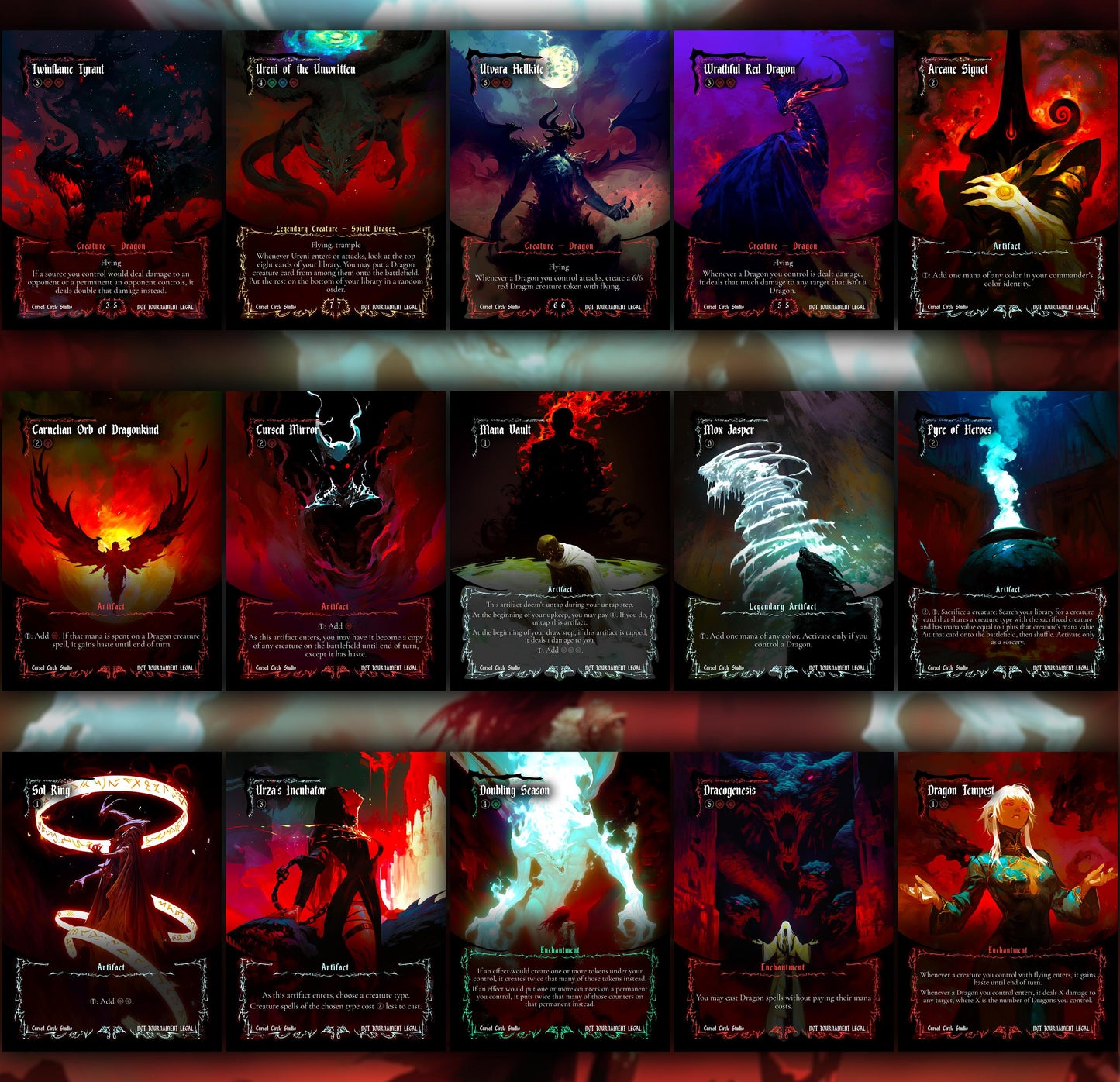 Dragon Duplication Tribal Proxy Commander Deck Custom MTG EDH Deck