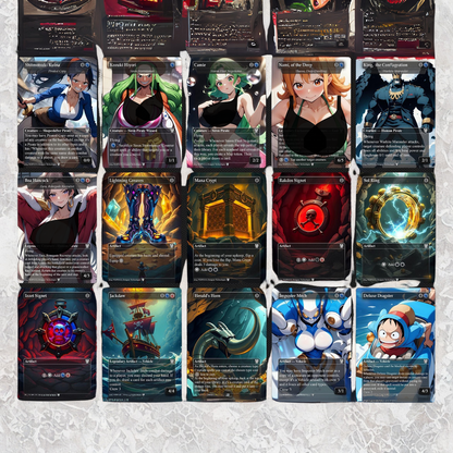 Complete Anime Pirate Tribal Deck, Custom Gift EDH Deck, Custom Anime OP Pirate Deck, Treasure Tokens, Admiral Brass Unsinkable