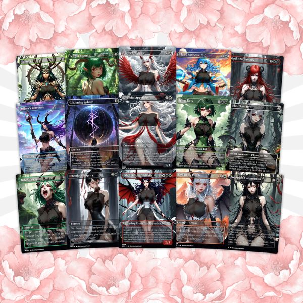 Atraxa Anime Waifu Commander – Ready to Play Proxy EDH | Phyrexian Tribal | High Quality English MTG Cards