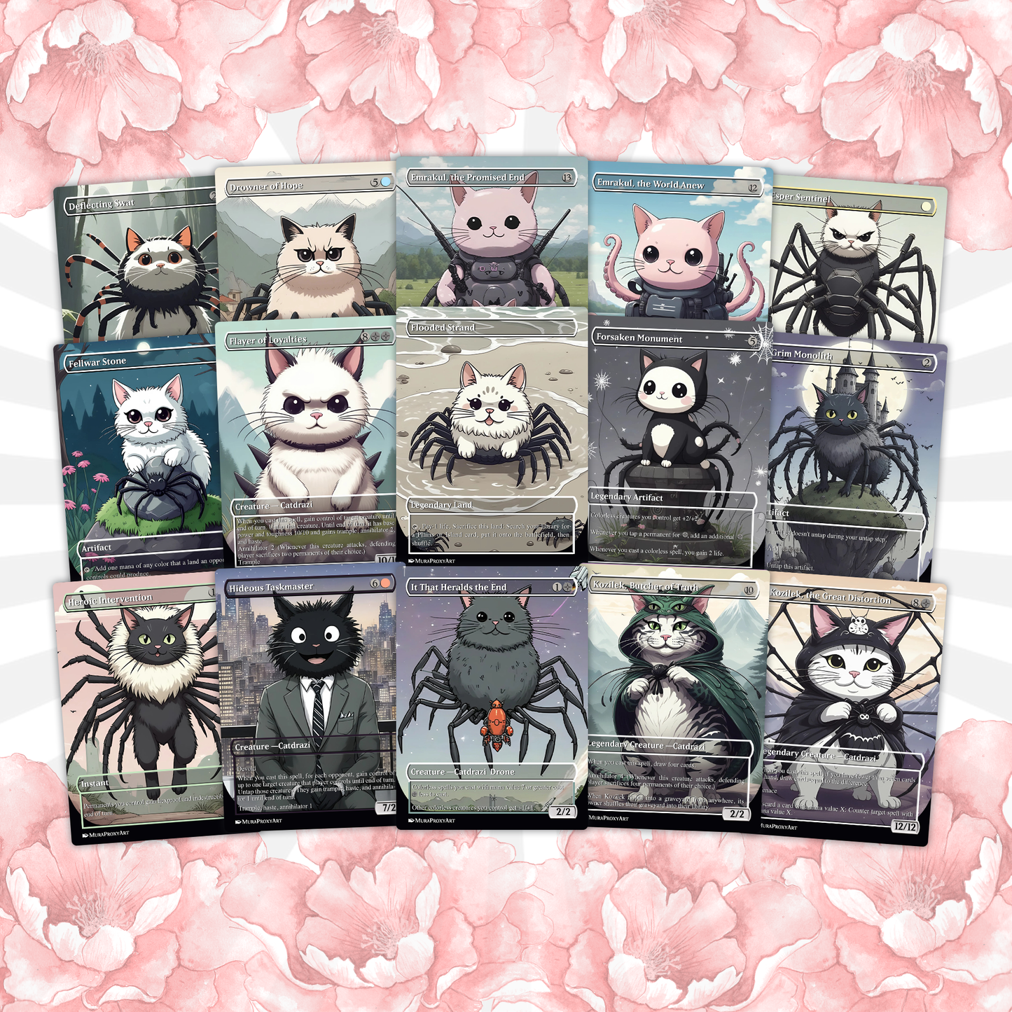 Ulalek Catdrazi Meme Eldrazi Proxy Commander Deck, 99.95 Cards + 5 Free Tokens | Cute Custom Full Art | MuraProxyArt