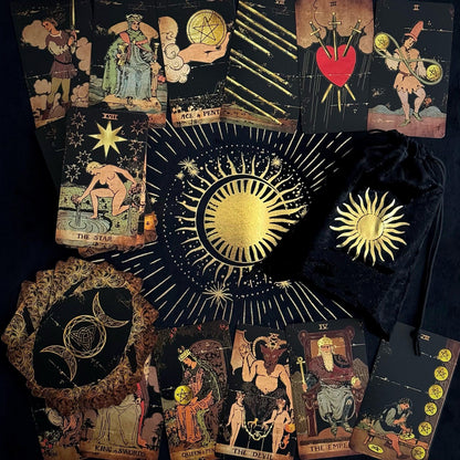 Tarot Cards, 78 Tarot Deck, Original Tarot Cards for Beginners and Experts with Guide Book and Gift Bag, Fortune Telling Game, Divination.