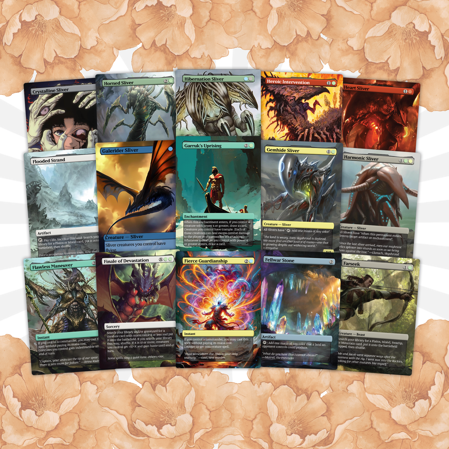 The First Sliver Custom Commander Deck - Proxy - Perfect Magic Gift - Tokens Included - Sliver Tribal Deck - Premium 110 card EDH Deck