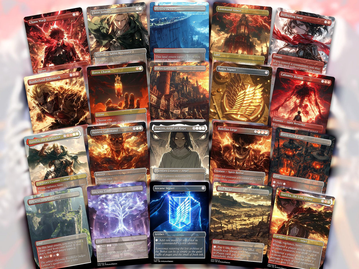 Attack on Titan MTG Deck - KALEMNE EDH Premium Custom Competitive 99.95+ Cards