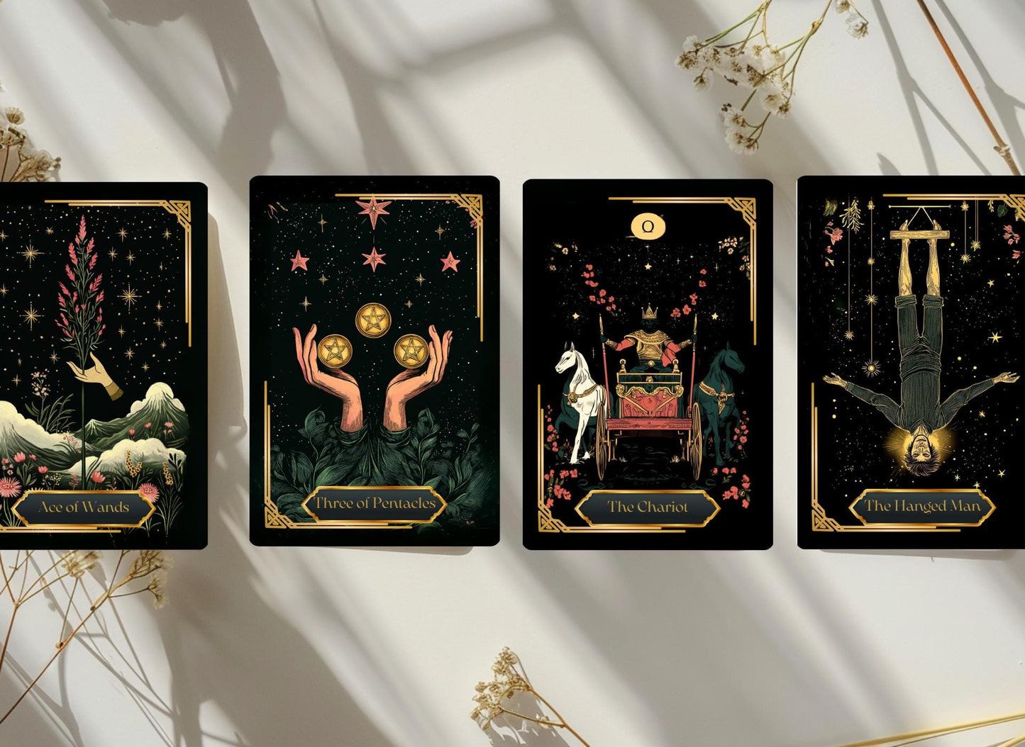 Arcane Moon Tarot Deck, Tarot Card Deck, Tarot Deck with Guidebook, 78 Card Tarot Cards, Custom Tarot Deck