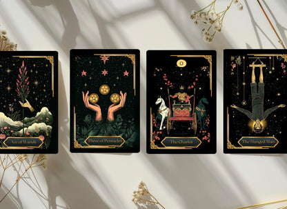 Arcane Moon Tarot Deck, Tarot Card Deck, Tarot Deck with Guidebook, 78 Card Tarot Cards, Custom Tarot Deck