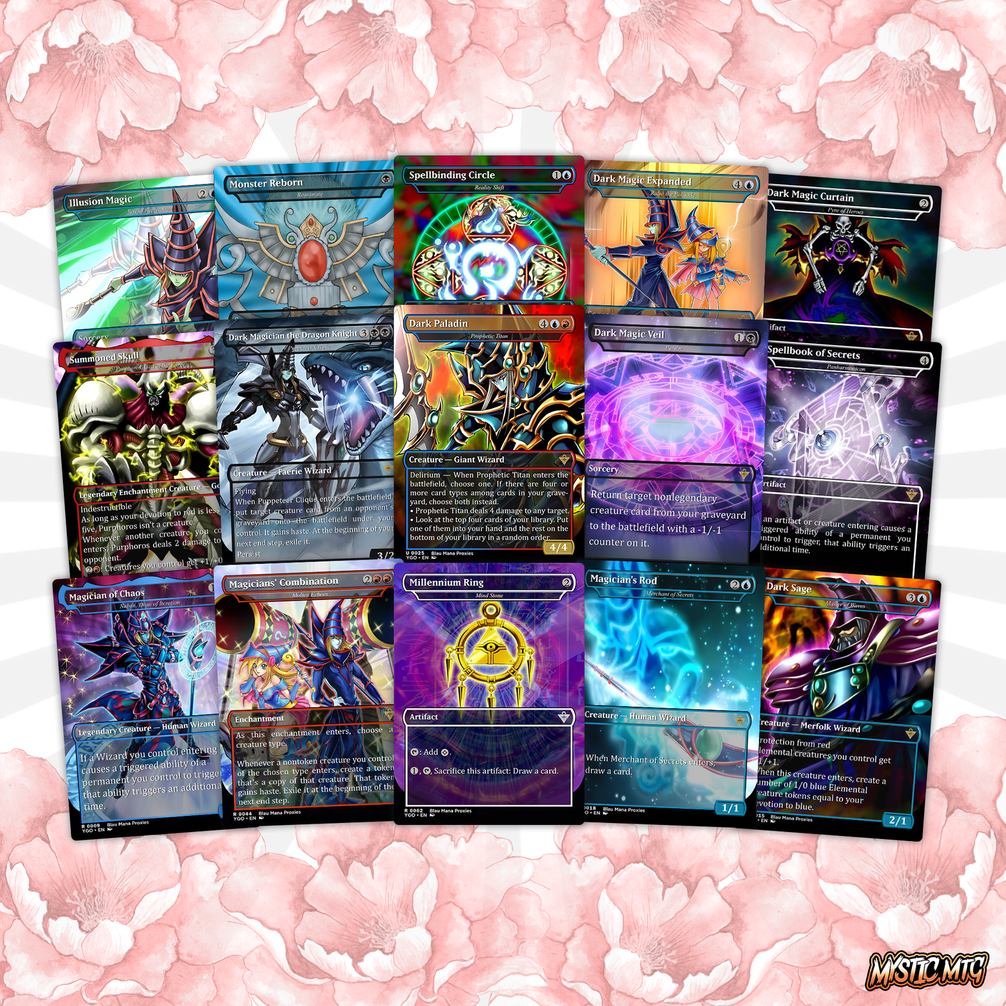 Yu-Gi-Oh MTG EDH Commander Proxy Deck - Dark Magic! - Wizards - 99.95 Cards, 8 Tokens - Magic - Gathering - Yugioh - Proxies - Orica