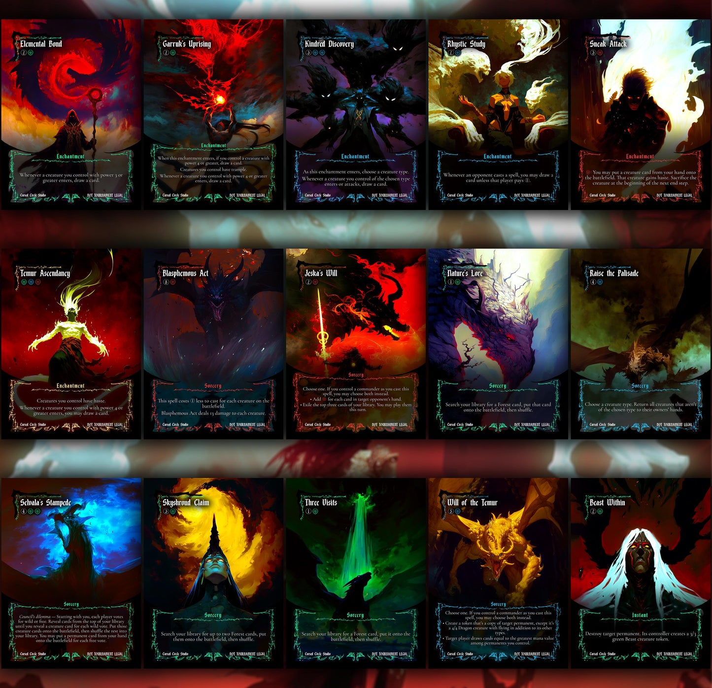 Dragon Duplication Tribal Proxy Commander Deck Custom MTG EDH Deck