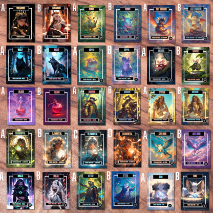 Token Card Bundle Compatible with MTG, Unofficial Tokens for MTG Play, Gifts for Gamers, Regular or Foil Holographic Tokens