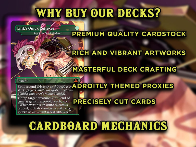 Ultimate Zelda MTG Commander Link & Triforce EDH Proxy Deck