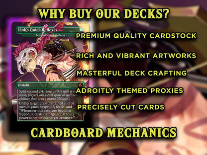 Ultimate Zelda MTG Commander Link & Triforce EDH Proxy Deck