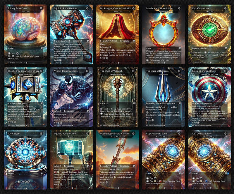 Captain America EDH Deck, 113 Cards, 13 Sideboard, Includes all major characters, Captain America Equipment Deck, Custom Proxies