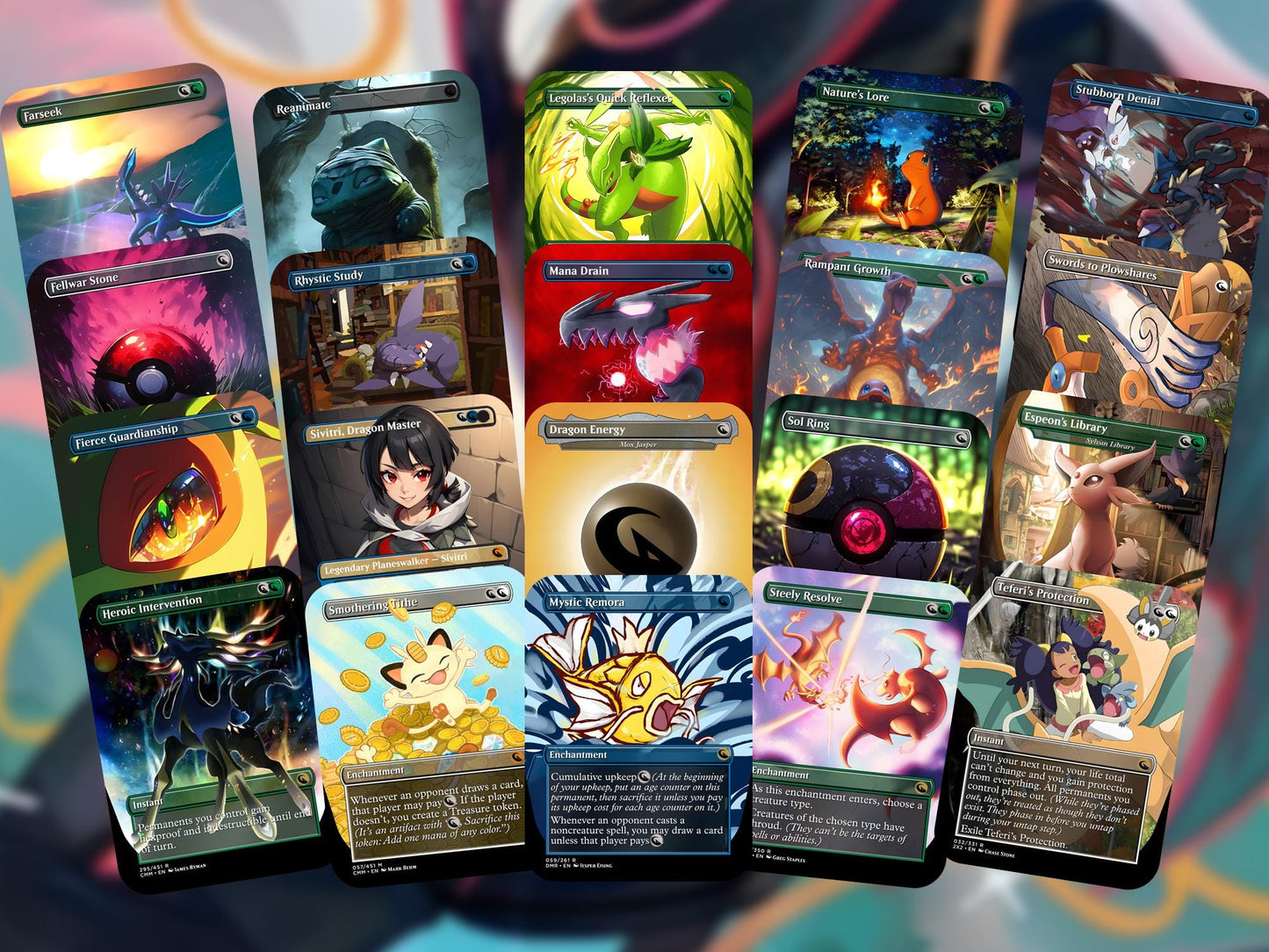 The Ur-Dragon EDH Proxy Deck - Pokémon Art, Tarkir Dragonstorm, Dragon Tribal Commander