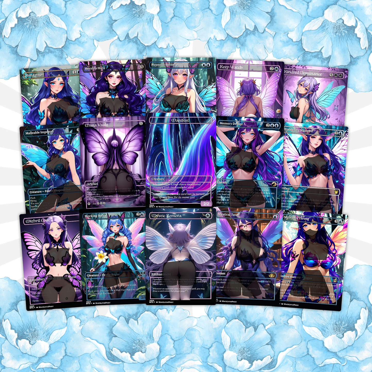 Alela Faeries Anime Waifu Proxy Commander Deck Special Edition Custom EDH Deck English High Quality Cards