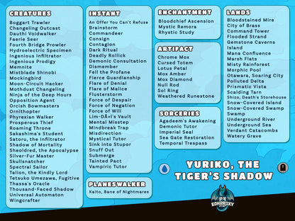 Yuriko Commander Deck Anime Style Custom MTG Cards Proxy EDH Premium High-Quality Ready to Play cEDH Beginner Friendly 99.95+ Cards