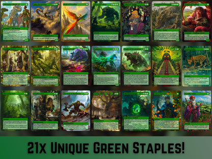 105 Card Commander Staples Super Mega Bundle - Gift - All 5xColors -Unique Full-art Custom Magic proxies-High Quality Cards for your decks!