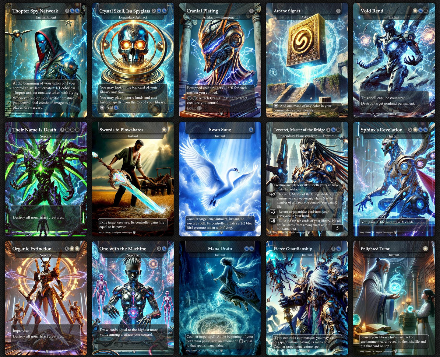 Urza, Chief Artificer Affinity Deck, 120 Cards, 14 Sideboard, 6 Tokens Includes All Main Urza's, Shorikai, Artifacts, Custom