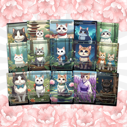 Arahbo Cat Tribal Proxy Commander Deck, 99.95 Cards + 14 Free Tokens | Cute Custom Full Art | MuraProxyArt