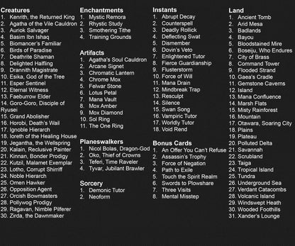 Kenrith the Returned King, MK Styled EDH Deck, Commander Themed Deck, 108 Proxies, Premium Proxies