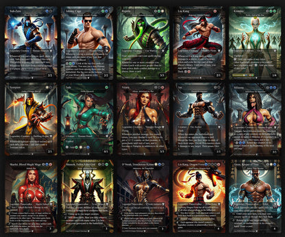 Marvel vs Mortal Kombat, Duel Decks, 2 EDH Decks, Kenrith the Returned King vs Captain America EDH Deck, 216 Total Proxy Cards