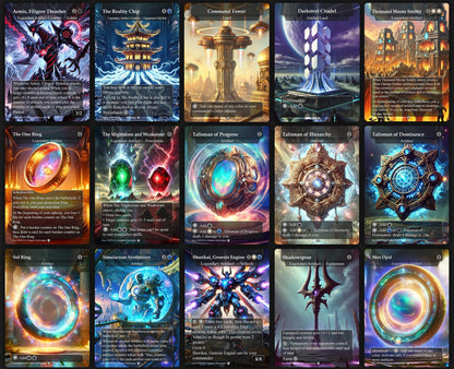 Urza, Chief Artificer Affinity Deck, 120 Cards, 14 Sideboard, 6 Tokens Includes All Main Urza's, Shorikai, Artifacts, Custom