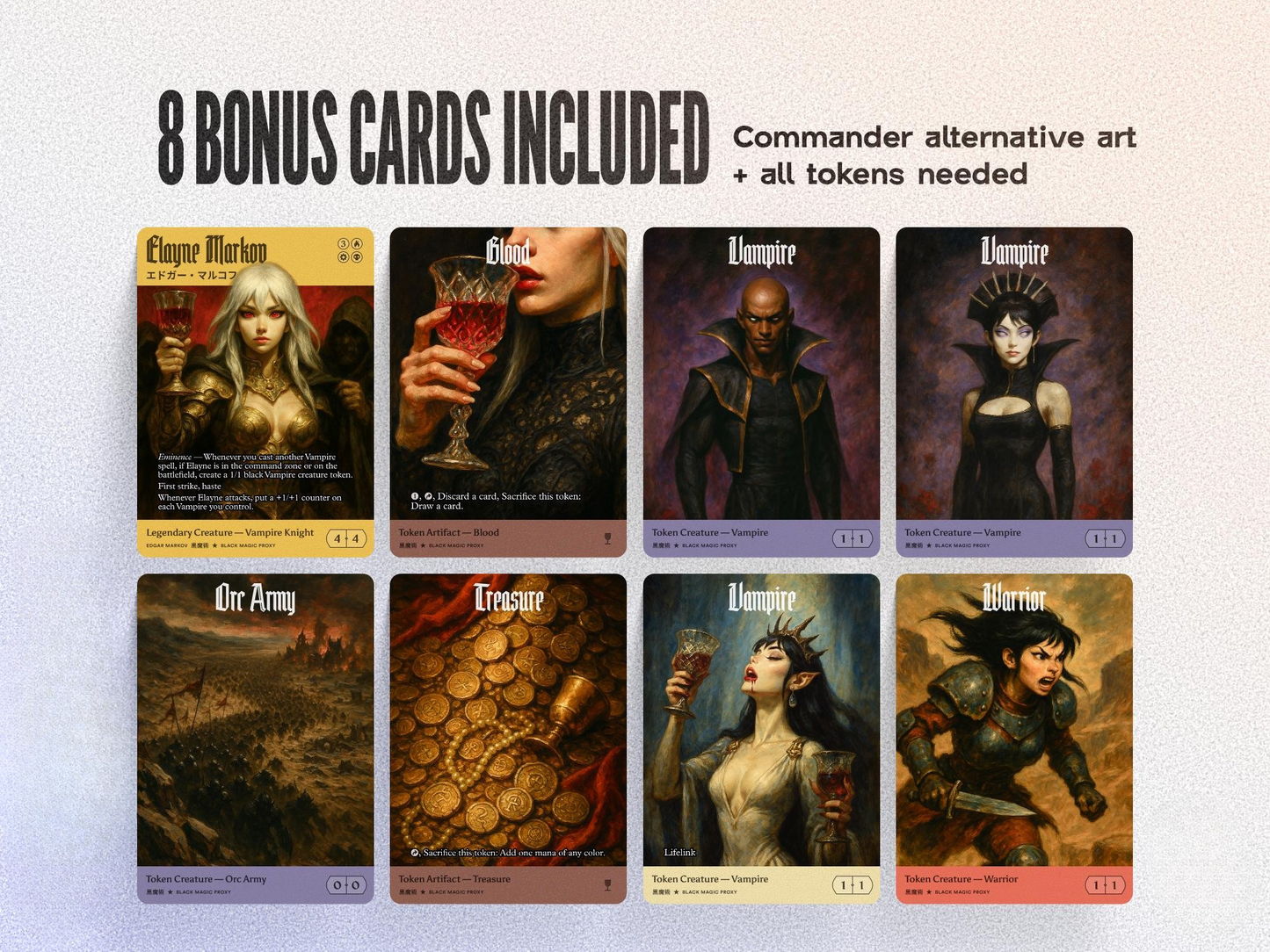 Vampire Aristocrats cEDH Commander Deck — 99.95+ Custom Art Playtest Cards for Commander EDH