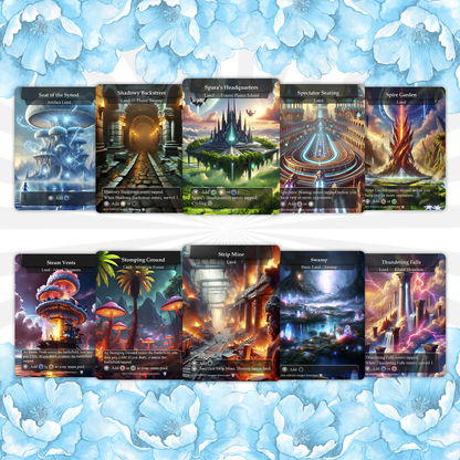 90 Custom Land Pack Dual, Fetch, Shock, Triome, Bond, Surveil, Basic, Artifact, & Utility Styles Premium Proxies