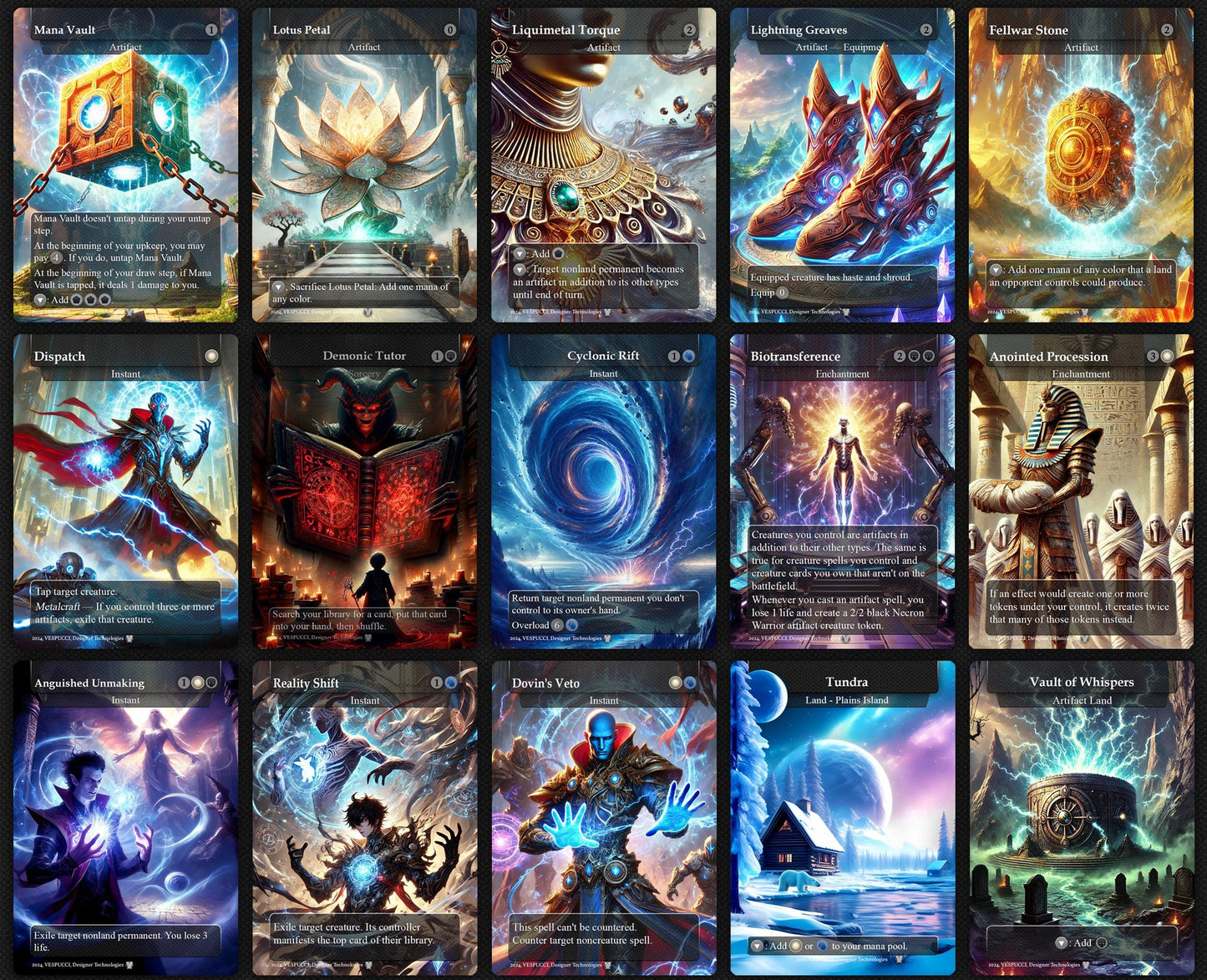 Urza, Chief Artificer Affinity Deck, 120 Cards, 14 Sideboard, 6 Tokens Includes All Main Urza's, Shorikai, Artifacts, Custom