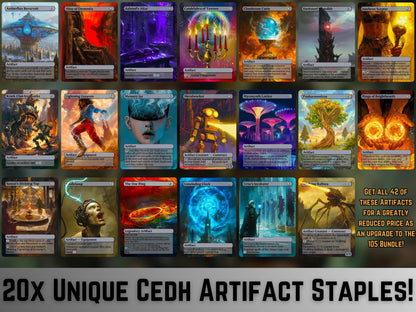 105 Card Commander Staples Super Mega Bundle - Gift - All 5xColors -Unique Full-art Custom Magic proxies-High Quality Cards for your decks!