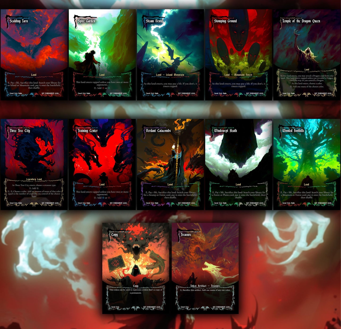 Dragon Duplication Tribal Proxy Commander Deck Custom MTG EDH Deck