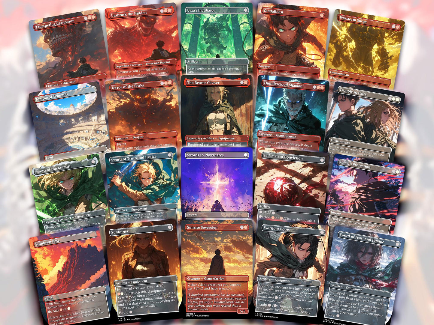 Attack on Titan MTG Deck - KALEMNE EDH Premium Custom Competitive 100+ Cards