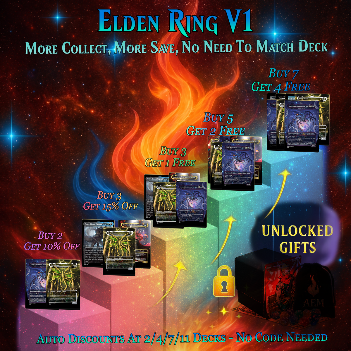 | New | ELDEN RING COMMANDER – SIDAR JABARI OF ZHALFIR COMMANDER DECK – PREMIUM COLLECTOR SET (100 CARDS)