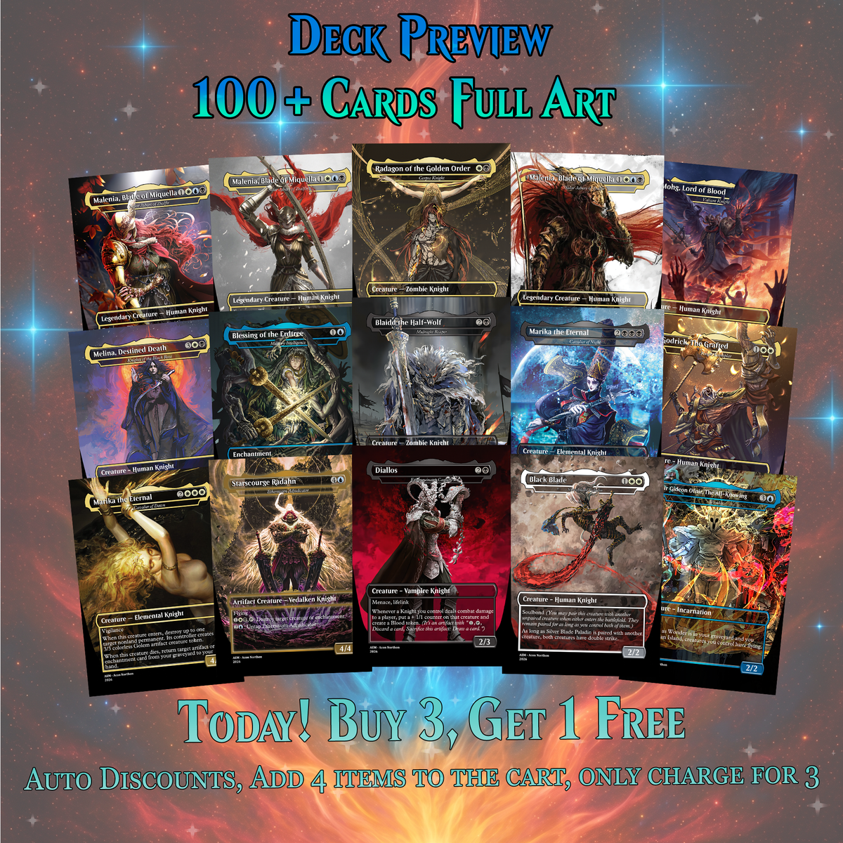 | New | ELDEN RING COMMANDER – SIDAR JABARI OF ZHALFIR COMMANDER DECK – PREMIUM COLLECTOR SET (100 CARDS)