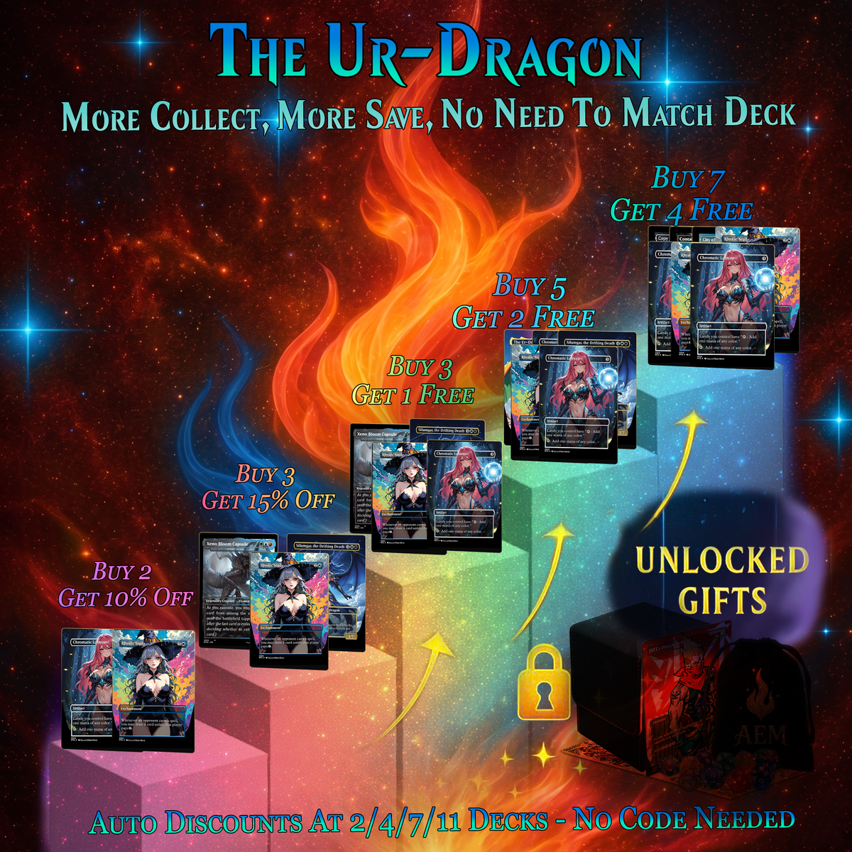 THE UR-DRAGON ANIME WAIFU COMMANDER DECK – PREMIUM COLLECTOR SET (109 CARDS)