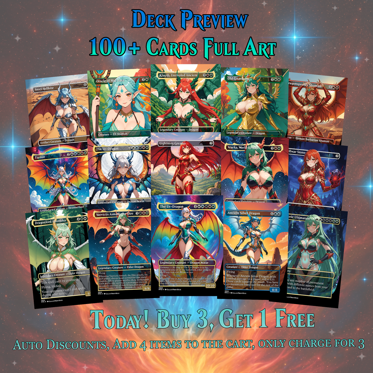 THE UR-DRAGON ANIME WAIFU COMMANDER DECK – PREMIUM COLLECTOR SET (109 CARDS)