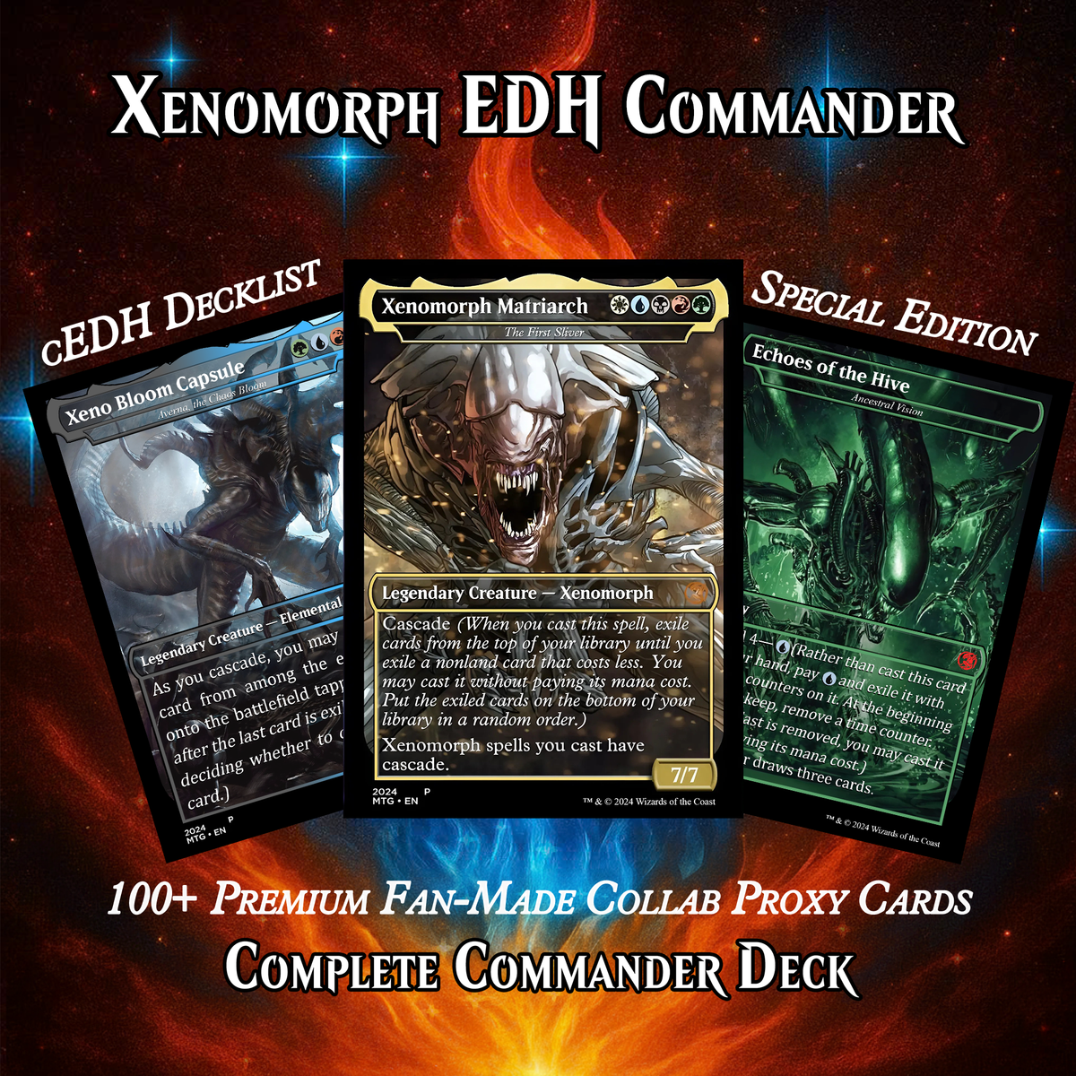 Xenomoth ALIEN COMMANDER MTG PROXY DECK COLLECTOR SET (113 CARDS) GalaxyDeck Xenomoth ALIEN COMMANDER MTG PROXY DECK COLLECTOR SET (113 CARDS) GalaxyDeck
