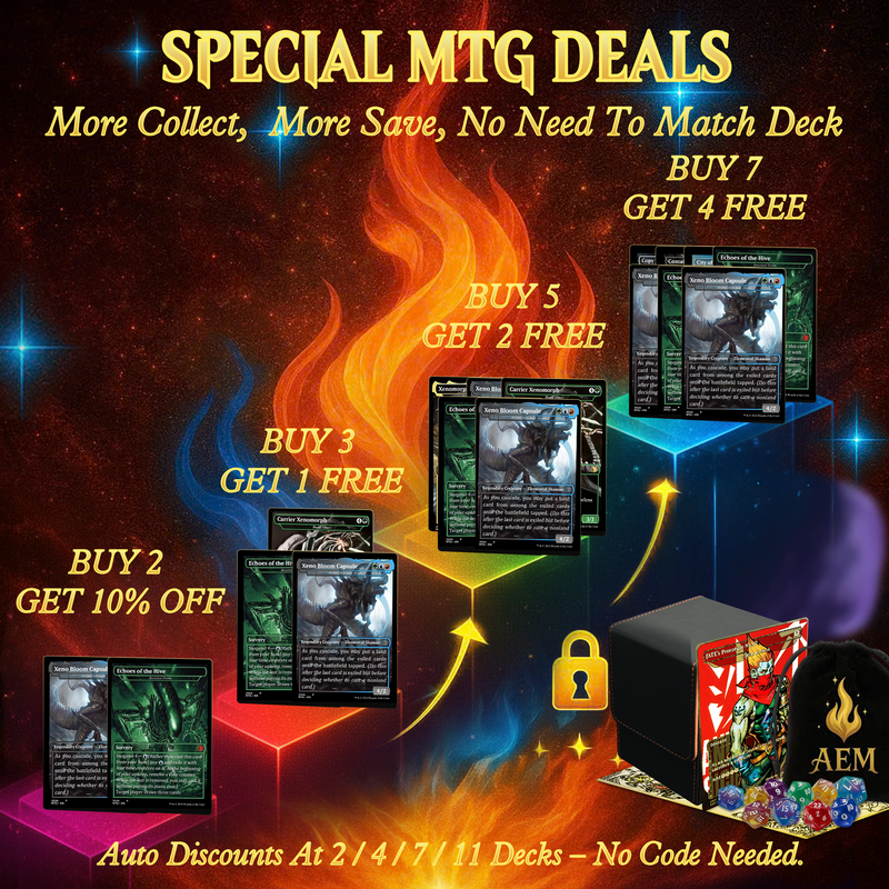 shop deals on mtg commander deck upgrades Xenomoth ALIEN COMMANDER MTG PROXY DECK – COLLECTOR SET (113 CARDS) – GalaxyDeck