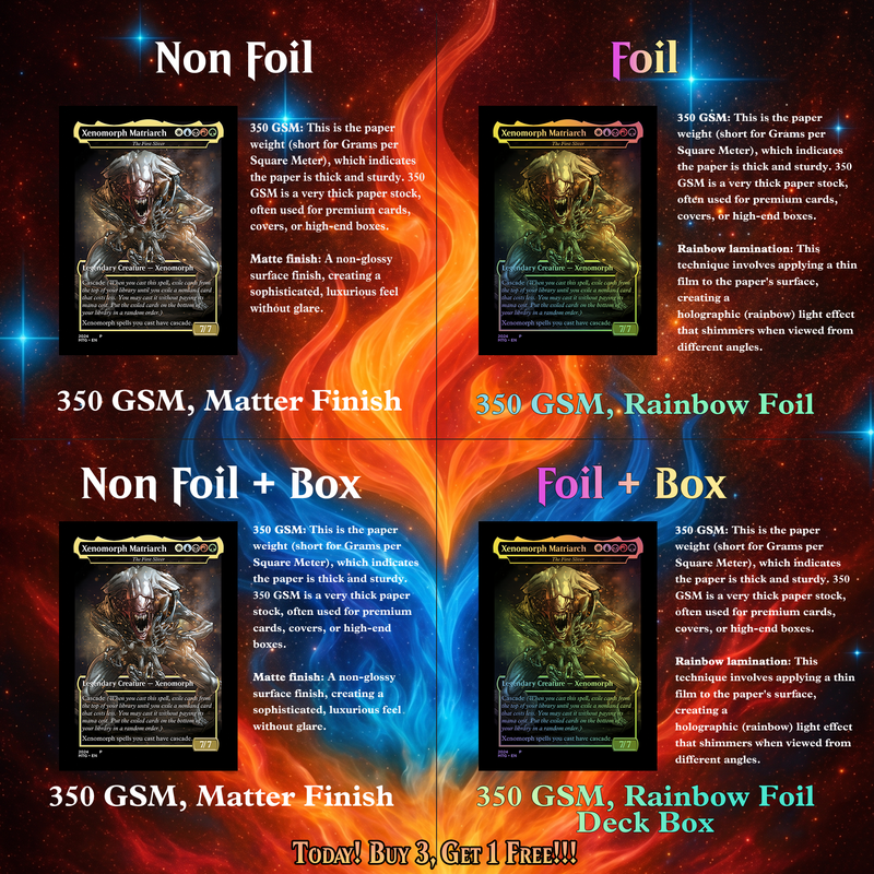 | New | Xenomoth ALIEN COMMANDER MTG PROXY DECK – COLLECTOR SET (113 CARDS)
